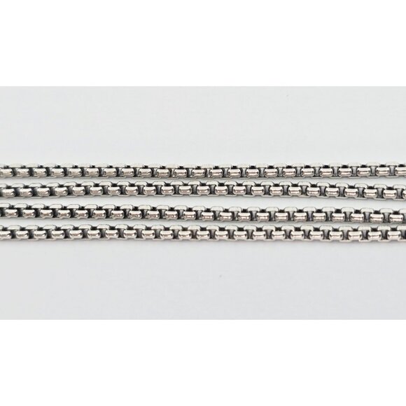 David Yurman .925 Sterling Silver 1.7mm Round Box Chain Necklace - 26" Length - Picture 11 of 13